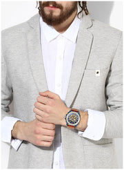  Shop Authentic Fossil Modern Machine Automatic Skeleton Silver Dial Brown Leather Strap Watch for Men - ME3135 - Luxxuri