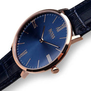  Shop Authentic Hugo Boss Jackson Blue Dial Black Leather Strap Watch for Men - 1513371 - Luxxuri