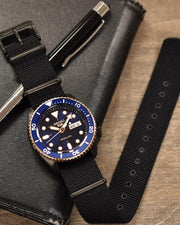  Shop Authentic Seiko 5 Sports Automatic Blue Dial Black NATO Strap Watch for Men - SBSA098 - Luxxuri
