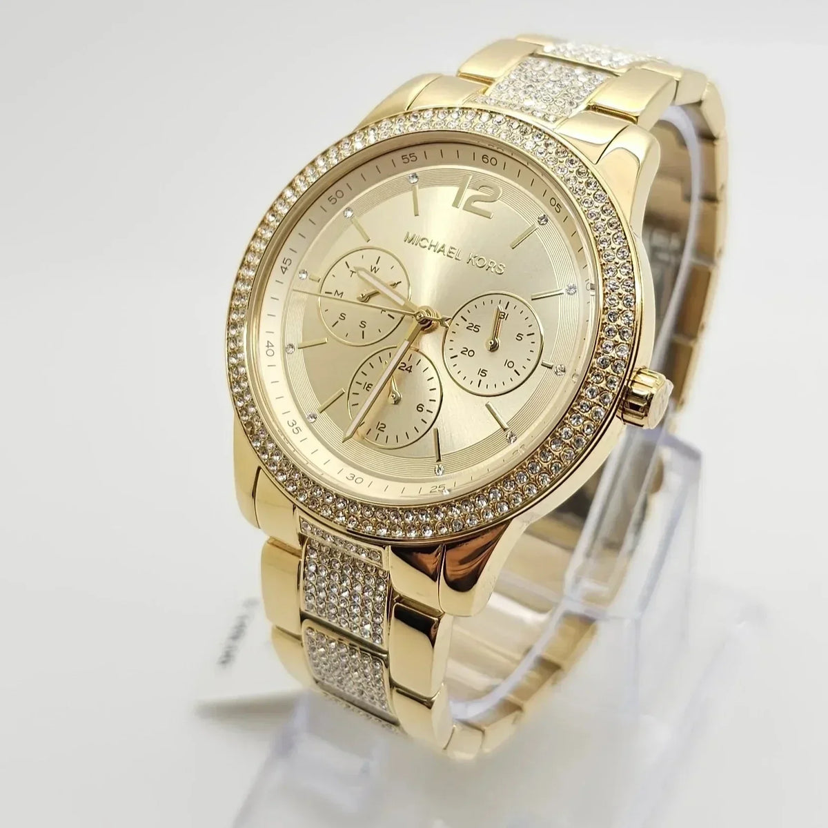  Shop Authentic Michael Kors Tibby Multifunction Gold Dial Gold Steel Strap Watch For Women - MK7292 - Luxxuri