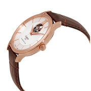  Shop Authentic Tissot Tradition Powermatic 80 Open Heart Silver Dial Brown Leather Strap Watch For Men - T063.907.36.038.00 - Luxxuri