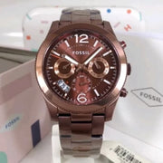  Shop Authentic Fossil Perfect Boyfriend Multifunction Maroon Dial Maroon Steel Strap Watch for Women - ES4110 - Luxxuri