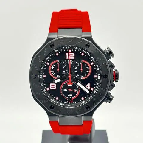  Shop Authentic Tissot T Race Chronograph Black Dial Red Rubber Strap Watch For Men - T141.417.37.057.01 - Luxxuri