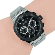  Shop Authentic Hugo Boss Supernova Chronograph Black Dial Silver Steel Strap Watch for Men - 1513359 - Luxxuri