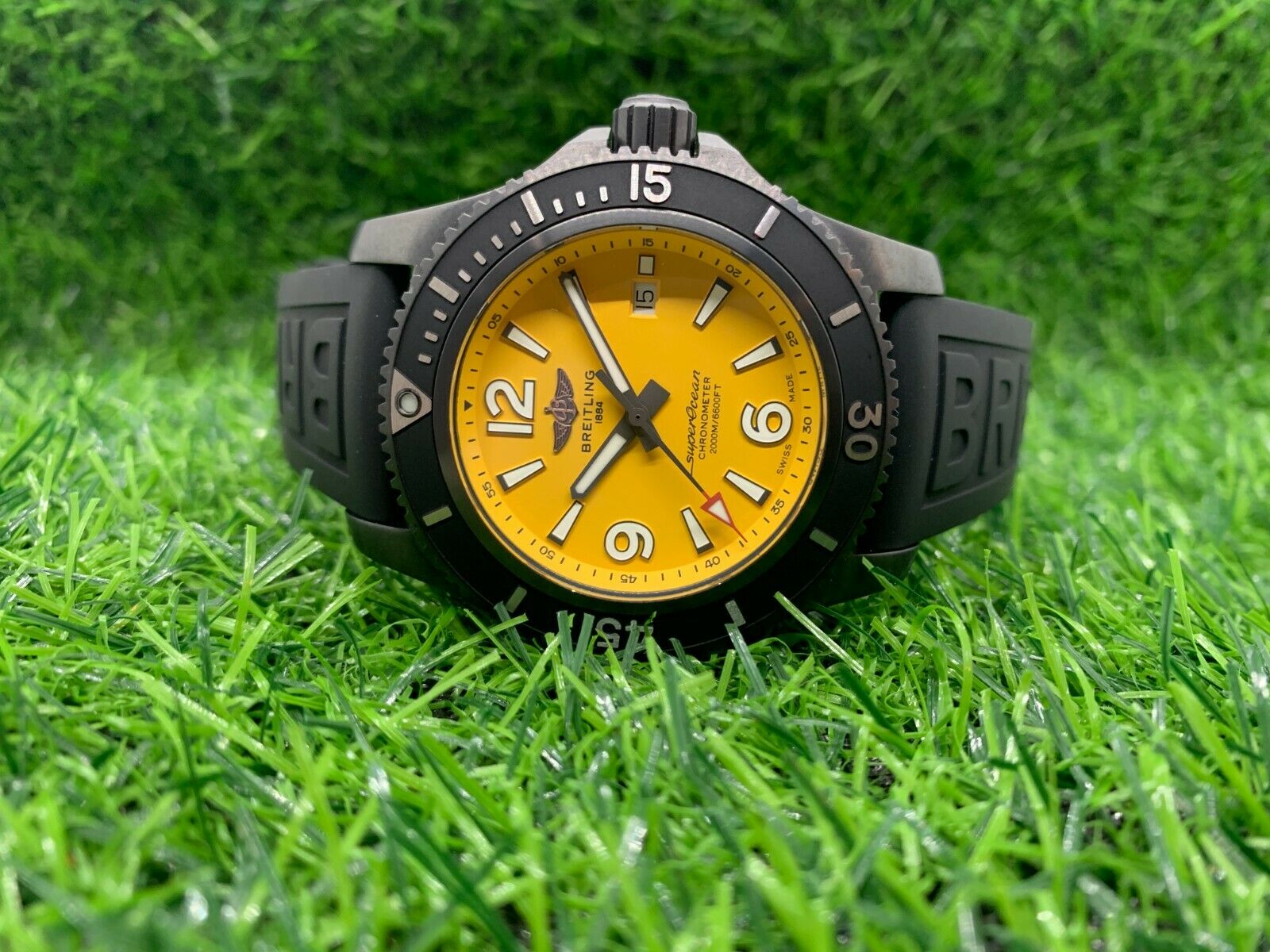  Shop Authentic Breitling Superocean Automatic 46mm Yellow Dial Black Rubber Strap Watch for Men - M17368D71I1S1 - Luxxuri