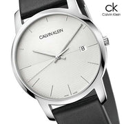  Shop Authentic Calvin Klein City White Dial Black Leather Strap Watch for Men - K2G2G1CD - Luxxuri