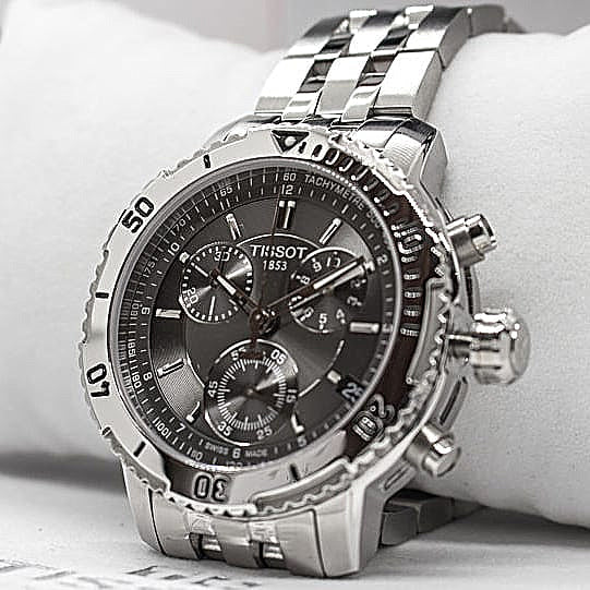  Shop Authentic Tissot PRS 200 Grey Dial Chronograph Grey Dial Silver Steel Strap Watch For Men - T067.417.11.051.00 - Luxxuri