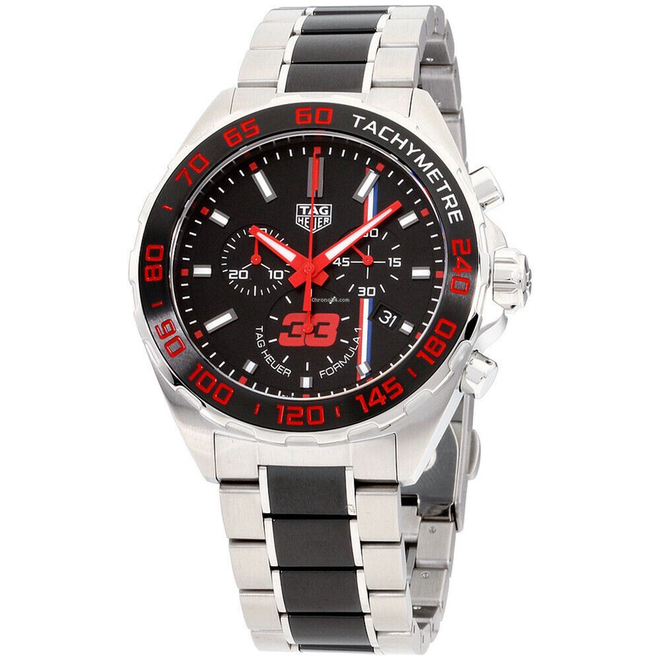  Shop Authentic Tag Heuer Formula 1 Max Verstappen Limited Edition Grey Dial Two Tone Steel Strap Watch for Gents - CAZ101U.BA0843 - Luxxuri