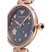  Shop Authentic Emporio Armani Arianna Black Dial Rose Gold Stainless Steel Watch For Women - AR11197 - Luxxuri
