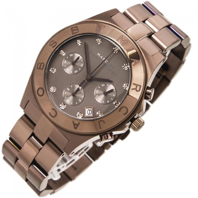  Shop Authentic Marc Jacobs Blade Chronograph Brown Dial Brown Steel Strap Watch for Women - MBM3121 - Luxxuri
