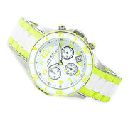  Shop Authentic Marc Jacobs Rock Chronograph White Dial White & Green Silicone Strap Watch for Women - MBM2592 - Luxxuri