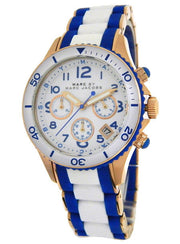  Shop Authentic Marc Jacobs Rock Chronograph White Dial Two Tone Silicone Strap Watch for Women - MBM2594 - Luxxuri