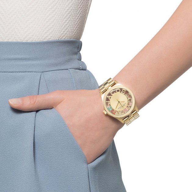 Shop Authentic Marc Jacobs Henry Skeleton Gold Dial Gold Steel Strap Watch for Women - MBM3263 - Luxxuri