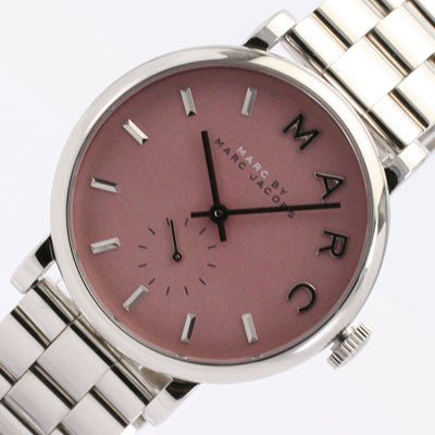  Shop Authentic Marc Jacobs Baker Pink Dial Silver Steel Strap Watch for Women - MBM3280 - Luxxuri