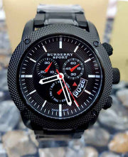  Shop Authentic Burberry Sport Chronograph Black Dial Black Steel Strap Watch for Men - BU7703 - Luxxuri