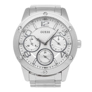  Shop Authentic Guess Confetti Silver Dial Silver Steel Strap Watch for Women - W0778L1 - Luxxuri