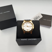  Shop Authentic Marc Jacobs Baby Dave Gold Dial Black Leather Strap Watch for Women - MBM1264 - Luxxuri