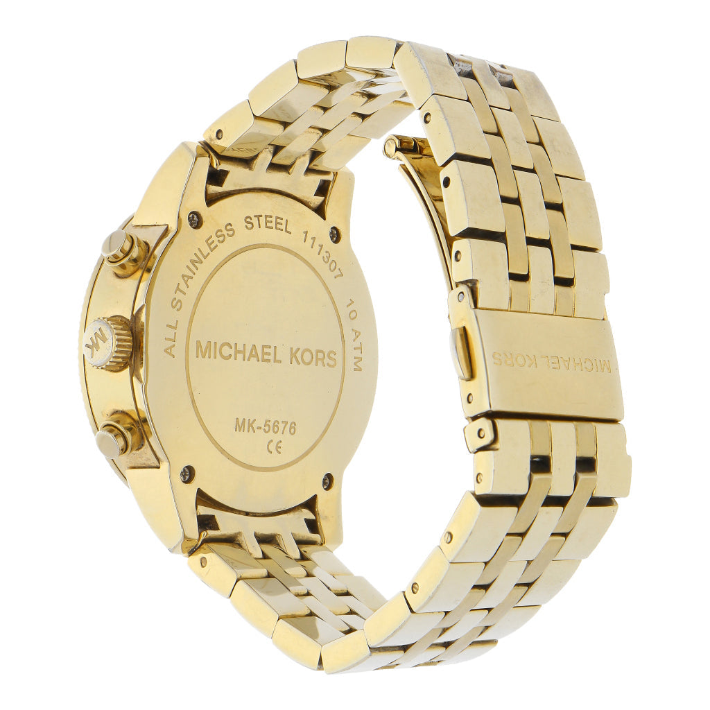  Shop Authentic Michael Kors Ritz Chronograph Gold Dial Gold Steel Strap Watch for Women - MK5676 - Luxxuri