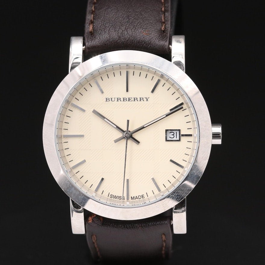  Shop Authentic Burberry Heritage Beige Dial Brown Leather Strap Watch for Men - BU1777 - Luxxuri