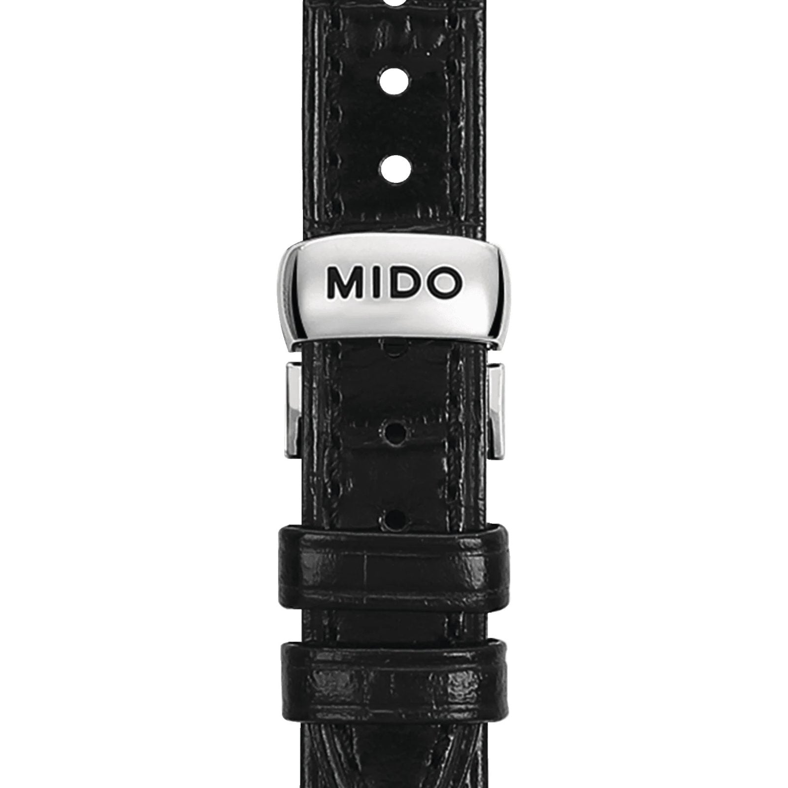  Shop Authentic Mido Baroncelli III Automatic Silver Dial Black Leather Strap Watch For Women - M7600.4.21.4 - Luxxuri