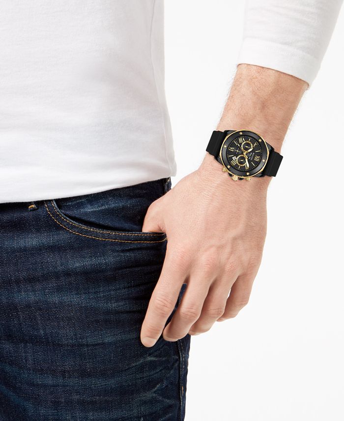  Shop Authentic Bulova Marine Star Chronograph Black Dial Black Rubber Strap Watch for Men - 98B278 - Luxxuri