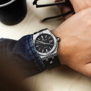  Shop Authentic Maurice Lacroix Aikon Automatic Chronograph Black Dial Black Leather Strap Watch for Men - AI1808-SS000-330-2 - Luxxuri