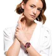  Shop Authentic Swarovski Octea Lux Chrono Red Dial Red Leather Strap Watch for Women - 5547642 - Luxxuri