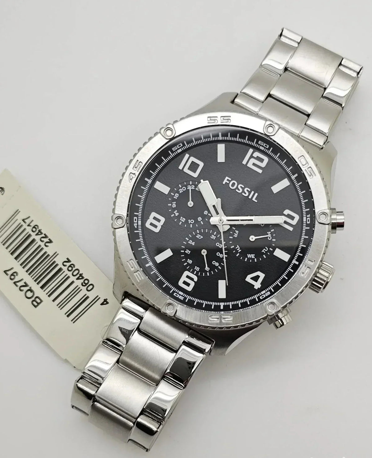  Shop Authentic Fossil Brox Multifunction Black Dial Silver Steel Strap Watch for Women - BQ2797 - Luxxuri