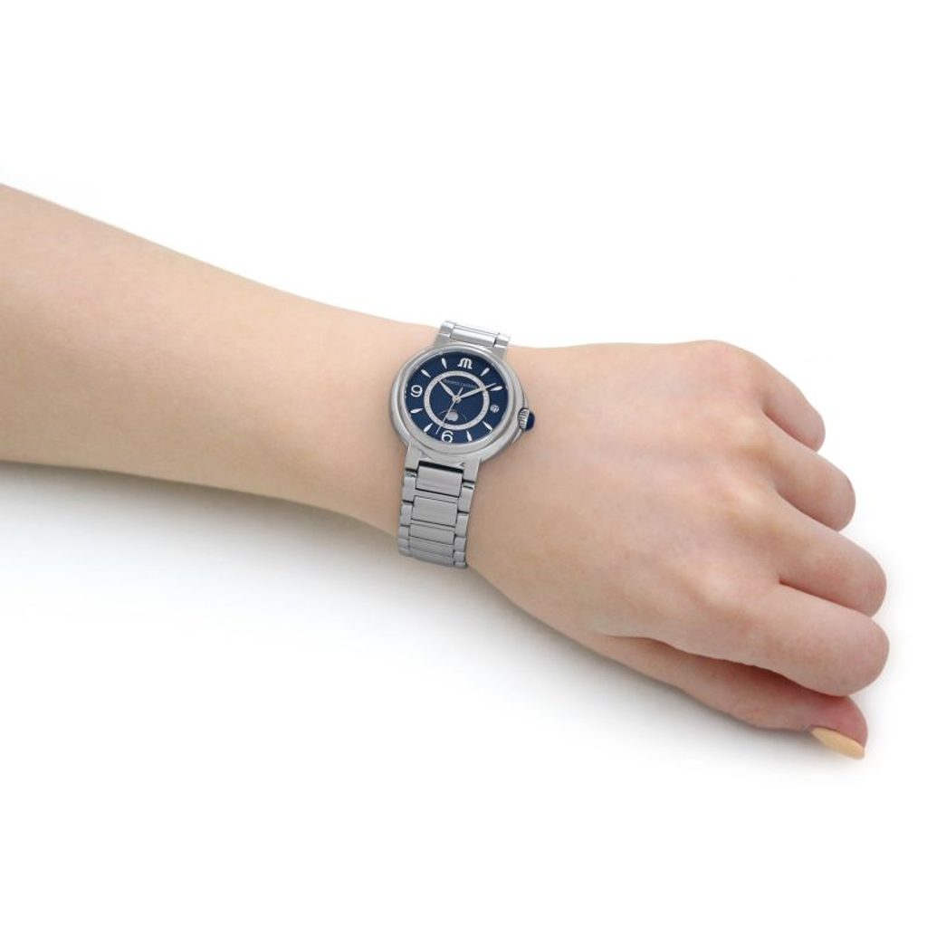  Shop Authentic Maurice Lacroix Fiaba Moonphase Blue Dial Silver Steel Strap Watch for Women - FA1084-SS002-420-1 - Luxxuri