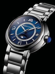  Shop Authentic Maurice Lacroix Fiaba Moonphase Blue Dial Silver Steel Strap Watch for Women - FA1084-SS002-420-1 - Luxxuri