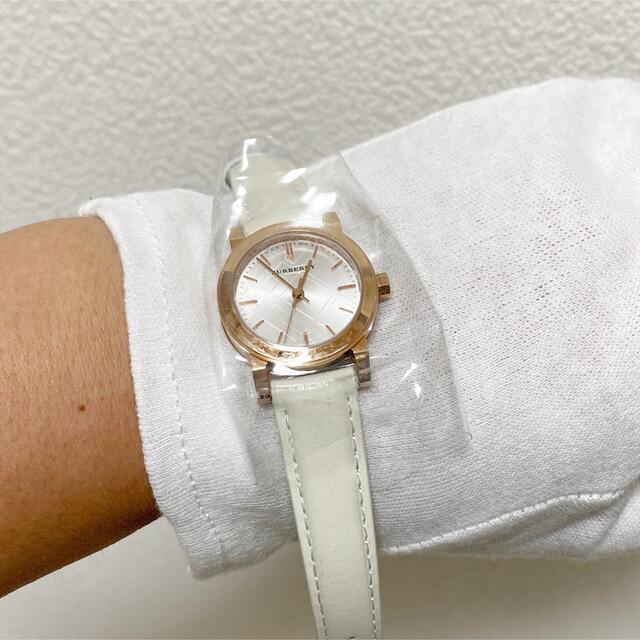  Shop Authentic Burberry The City White Dial White Leather Strap Watch for Women - BU9209 - Luxxuri