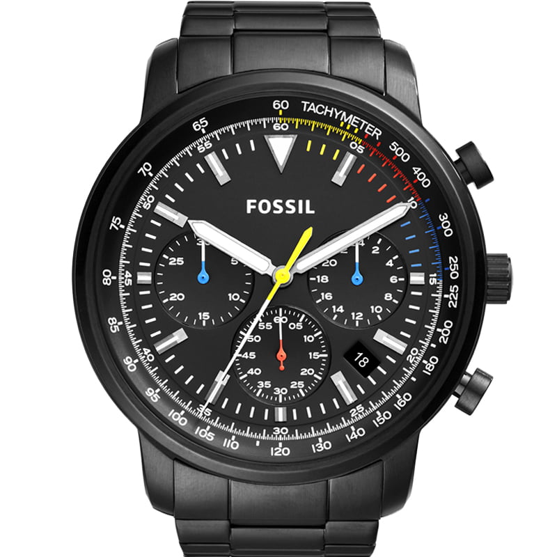  Shop Authentic Fossil Goodwin Chronograph Black Dial Black Steel Strap Watch for Men - FS5413 - Luxxuri