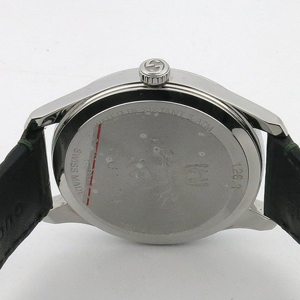  Shop Authentic Gucci G-Timeless Black Dial Green Leather Strap Unisex Watch - YA126326 - Luxxuri