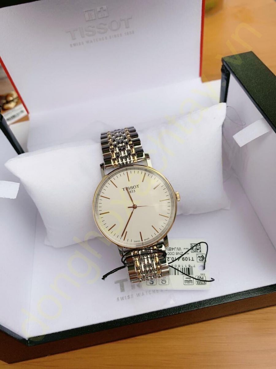  Shop Authentic Tissot Everytime Medium White Dial Two Tone Mesh Bracelet Watch For Men - T109.410.22.031.00 - Luxxuri
