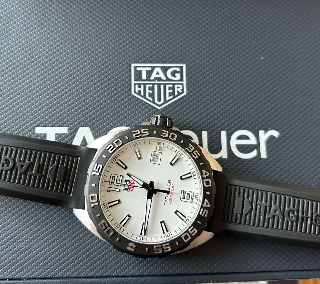  Shop Authentic Tag Heuer Formula 1 Quartz White Dial Black Rubber Strap Watch for Men -  WAZ1111.FT8023 - Luxxuri