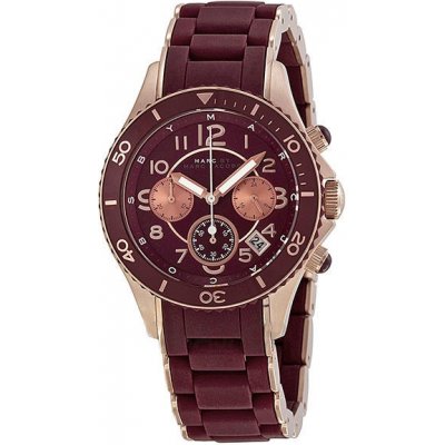  Shop Authentic Marc Jacobs Rock Chronograph Red Dial Red Silicone Strap Watch for Women - MBM2596 - Luxxuri