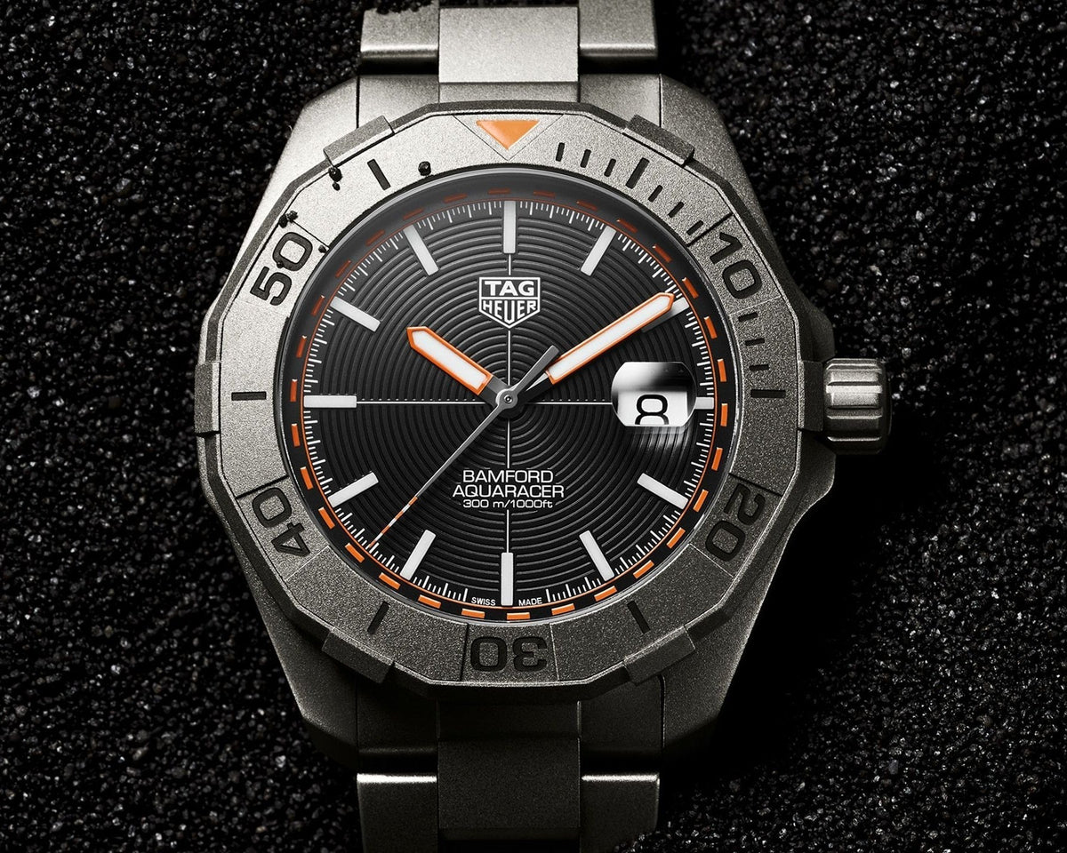  Shop Authentic Tag Heuer Aquaracer Bamford Automatic Black Dial Grey Steel Strap Watch for Men - WAY208F.BF0638 - Luxxuri