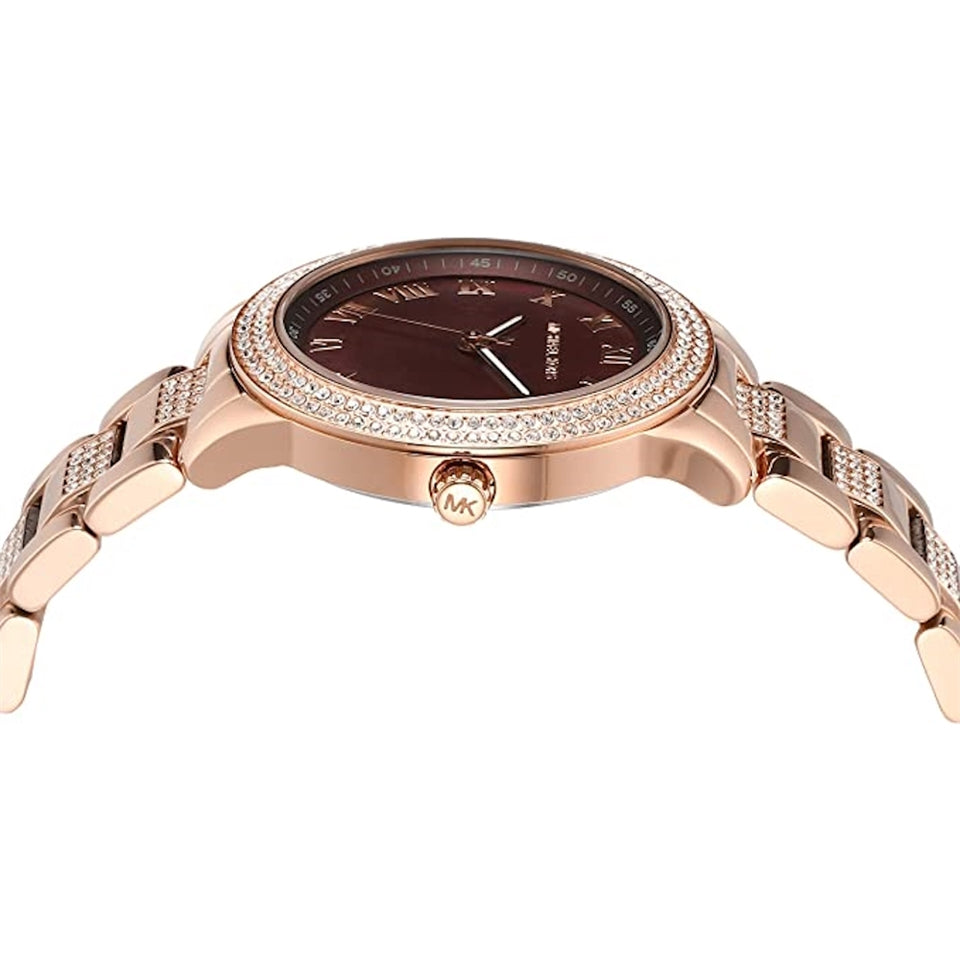  Shop Authentic Michael Kors Tibby Multifunction Crystals Maroon Dial Rose Gold Steel Strap Watch for Women - MK4685 - Luxxuri
