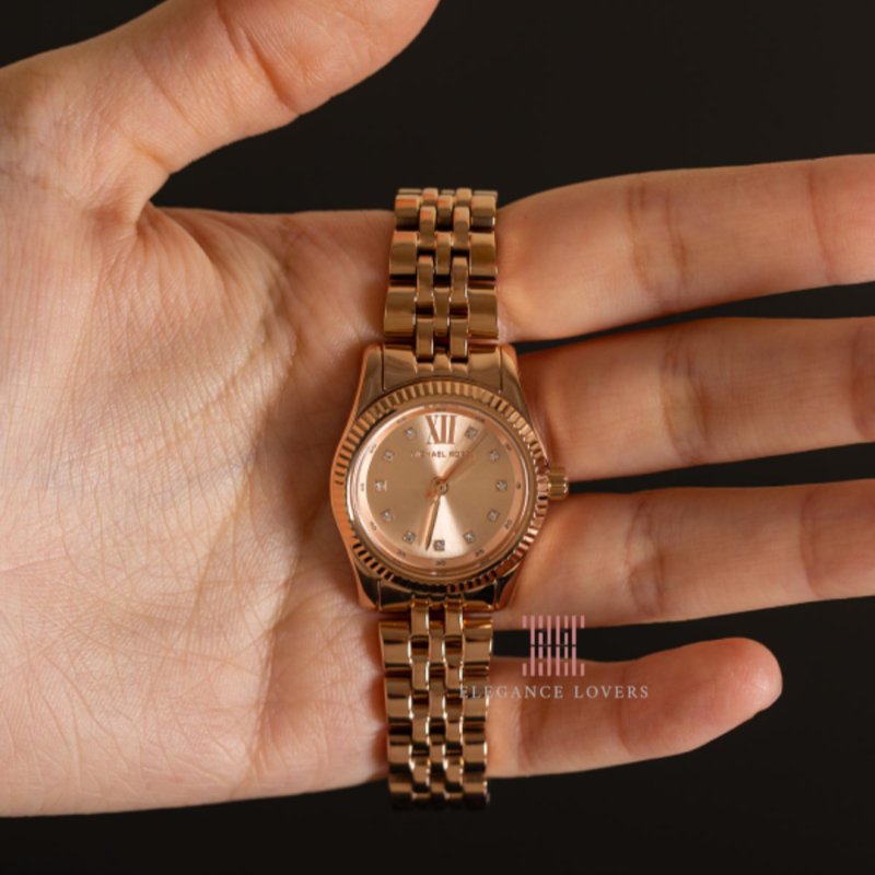 Shop Authentic Michael Kors Lexington Three Hand Rose Gold Dial Rose Gold Steel Strap Watch For Women - MK4739 - Luxxuri