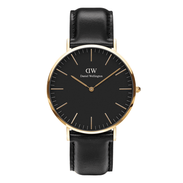  Shop Authentic Daniel Wellington Classic Sheffield Black Dial Black Leather Strap Watch For Women - DW00100139 - Luxxuri
