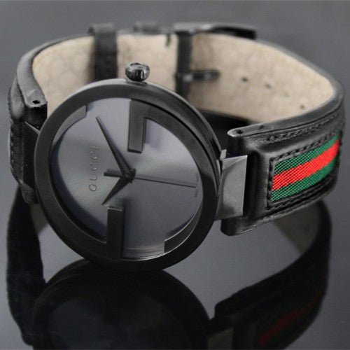  Shop Authentic Gucci Interlocking G XL Black Dial Red & Green Leather Strap Watch For Men - YA133206 - Luxxuri