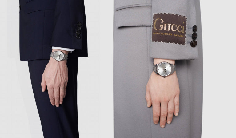  Shop Authentic Gucci G Timeless Quartz Silver Dial Silver Steel Strap Watch For Women - YA1264153 - Luxxuri