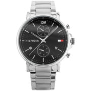  Shop Authentic Tommy Hilfiger Daniel Black Dial Silver Steel Strap Watch for Men - 1710413 - Luxxuri