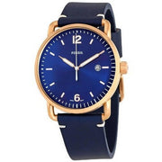  Shop Authentic Fossil The Commuter Blue Dial Blue Leather Strap Watch for Men - FS5274 - Luxxuri
