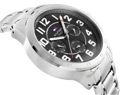  Shop Authentic Tommy Hilfiger Trent Chronograph Black Dial Silver Steel Strap Watch for Men - 1791054 - Luxxuri