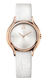  Shop Authentic Calvin Klein Skirt White Dial White Leather Strap Watch for Women - K2U236KW - Luxxuri