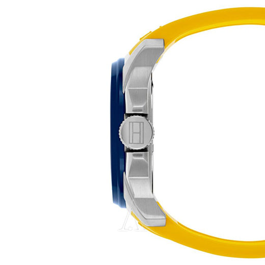 Shop Authentic Tommy Hilfiger Windsurf White Dial Yellow Rubber Strap Watch for Men - 1791115 - Luxxuri