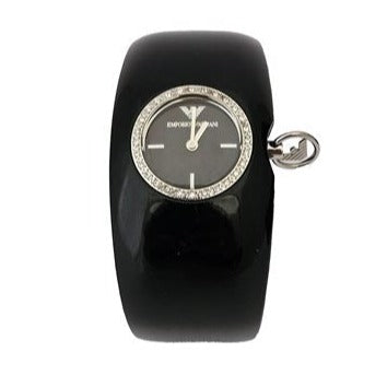  Shop Authentic Emporio Armani Casual Analog Black Dial Black Leather Strap Watch For Women - AR0739 - Luxxuri