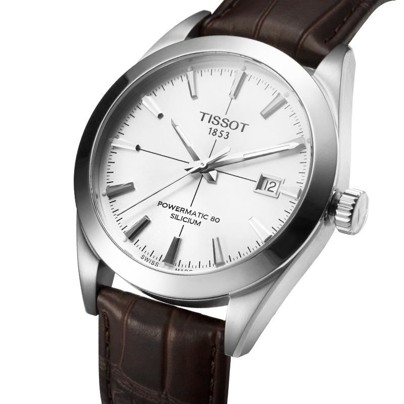  Shop Authentic Tissot Gentleman Powermatic 80 Silicium Silver Dial Brown Leather Strap Watch For Men - T127.407.16.031.01 - Luxxuri