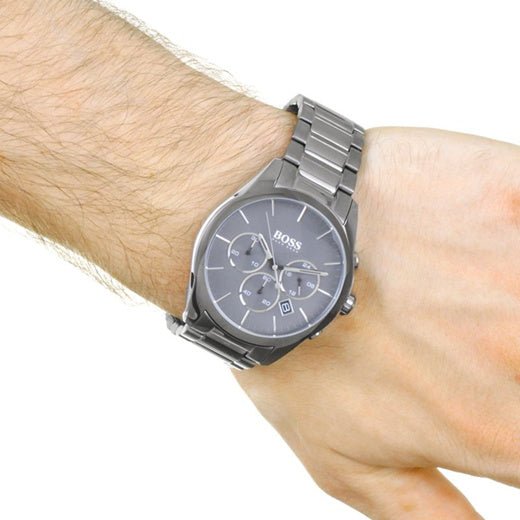  Shop Authentic Hugo Boss Classic Grey Dial Grey Steel Strap Watch for Men - 1513364 - Luxxuri